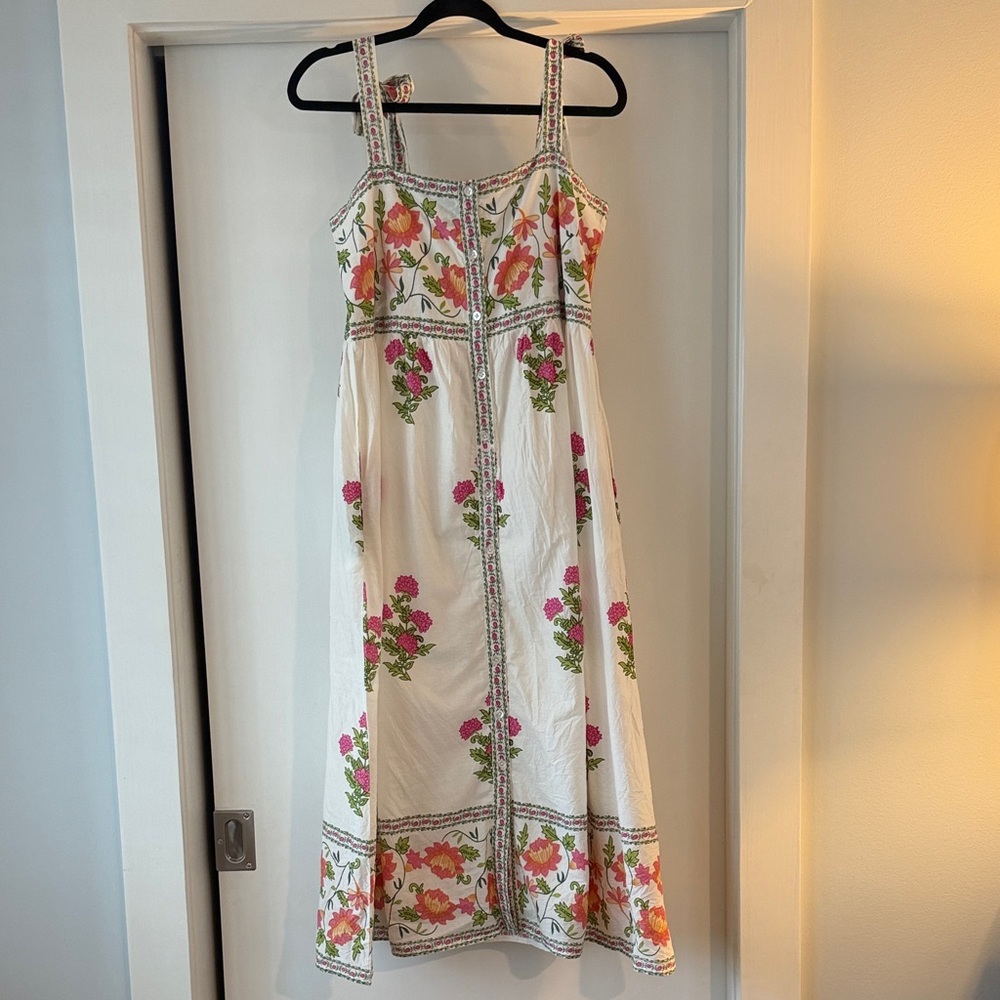 THML Floral Dress with Pink and Green Details